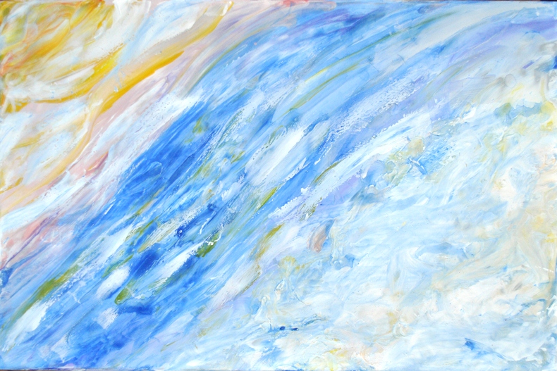 Картина триптих абстракция солнечный ветер